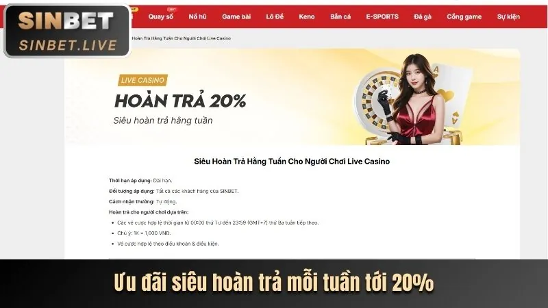 Chương trình hoàn trả VIP sanvip app